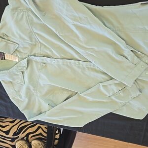 Pale Patagonia Green Button-Up Shirt